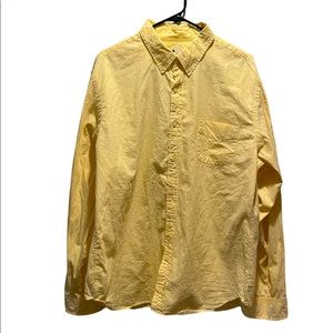Light Yellow J. CREW Mens Casual Button Down Shirt